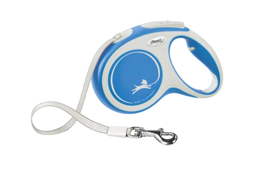 Smycz Flexi New Comfort – niebieska 5 m, rozmiar M - taśma   