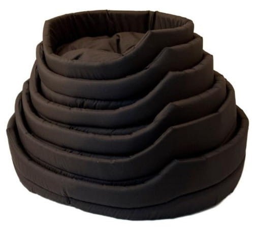 Legowisko SandipetS Doggy - rozmiar 1 (42cm x 35cm x 15cm), czarne, z poduchą 