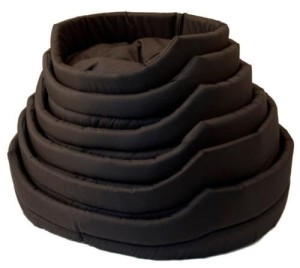 Legowisko SandipetS Doggy - rozmiar 2 (46x41x16cm), czarna, z poduchą  