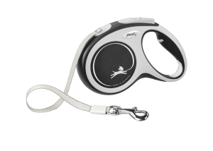 Smycz Flexi New Comfort – czarna 5 m, rozmiar S - taśma  