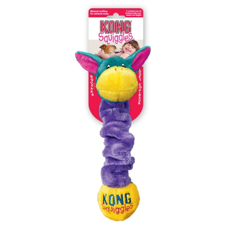 KONG Squiggles Osiołek - rozmiar M - w opakowaniu