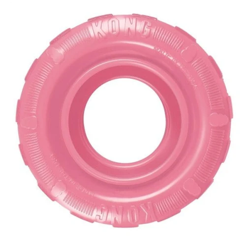 Zabawka dla psa Puppy Tires, różowa - rozmiar S- marki KONG