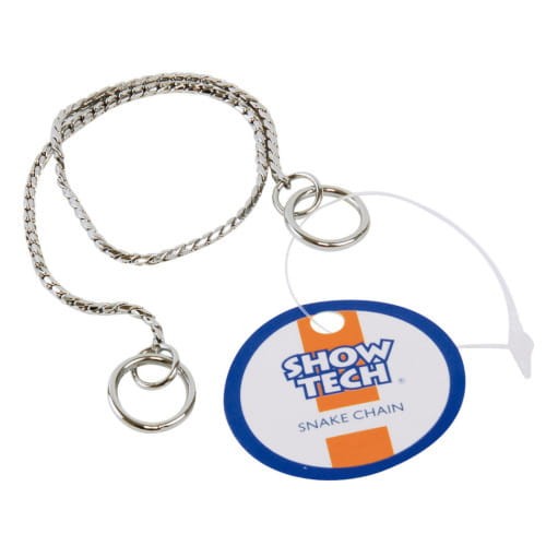 Łańcuszek wystawowy Show Tech Snake Chain - srebrny, 45cm x 3mm