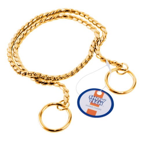 Łańcuszek wystawowy Show Tech Snake Chain - złoty, 75cm x 7mm