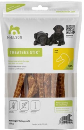 Smaczki dla psa Maelson Treatees Stix Kaczka - 100 g, naturalne, bezglutenowe, monobiałkowe 