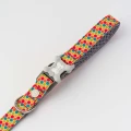 Smycz Fabric Printed HHL10052-XS/S – wielokolorowy geometryczny wzór 1,2 m – marki Hugo & Hudson