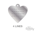 Adresówka MyFamily Basic Duże Serce - szara, aluminium, GRAWER dwustronny, rozm. M 