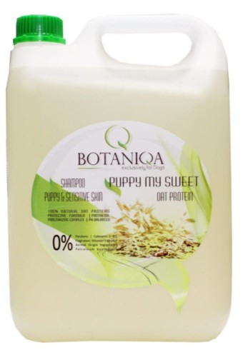 Szampon dla szczeniąt i psów o wrażliwej skórze - Basic Puppy My Sweet Oat Protein Shampoo 5 L - marki Botaniqa