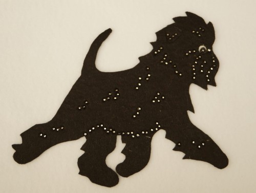 affenpinscher aplikacja filcowa