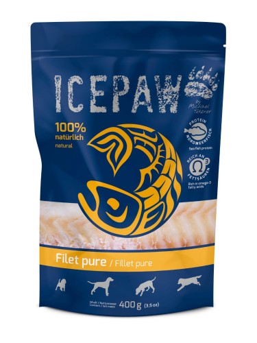 Mokra karma monoproteinowa Filet Pure - 100% dorsz,  400 g, dla dorosłych psów, ICEPAW