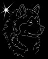Koszulka z Aplikacją Diamentową - rasa  Alaskan Malamute (T-shirt w zestawie)