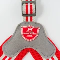 Szelki Easy Harness HHVMR10001-7 – czerwone w szaro-białe paski rozm. 7 – marki Hugo & Hudson 