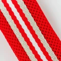Szelki Easy Harness HHVMR10001-7 – czerwone w szaro-białe paski rozm. 7 – marki Hugo & Hudson 