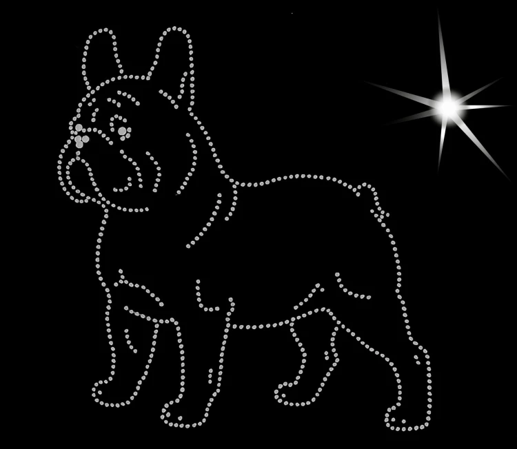 Buldog francuski  -  aplikacja filcowa sylwetka B.jpg