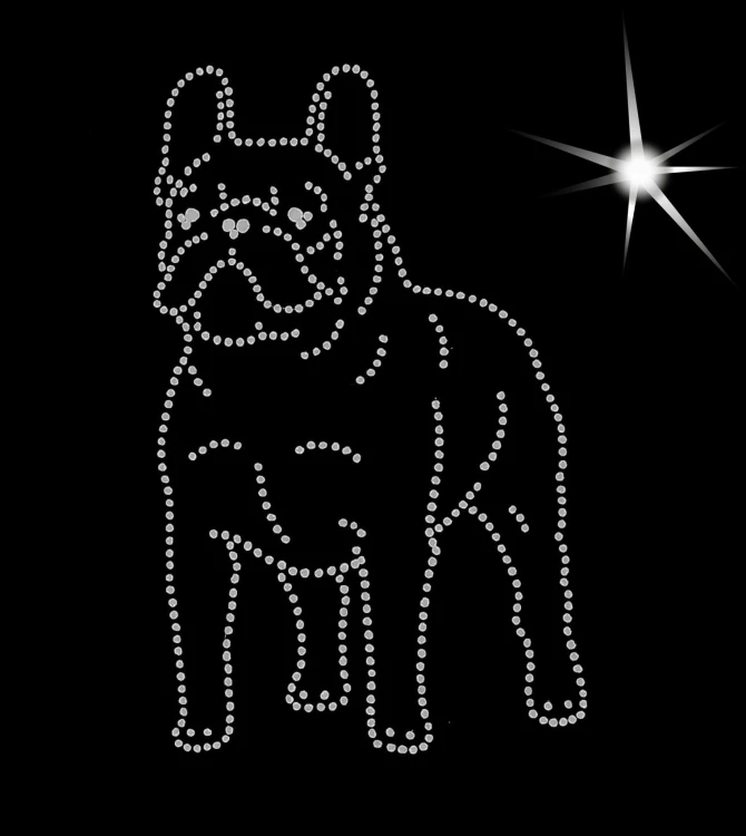 Buldog francuski  -  aplikacja filcowa sylwetka C.jpg