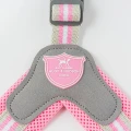 Szelki Easy Harness HHVMR10008-7 – różowe w biało szare paski rozm. 7 – marki Hugo & Hudson 