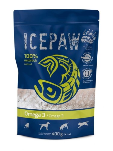 Mokra karma bezzbożowa Omega 3 - 100% makrela i śledź,  400 g, dla dorosłych psów, ICEPAW 