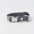 Obroża Tweed r. XS, jodełka granatowy (navy), Hugo & Hudson  