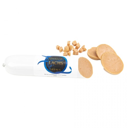 Przysmak dla psa - MIRALS LACHS - kiełbasa z łososia, 200 gr 