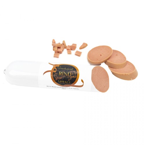 Przysmak dla psa - MIRALS RIND - kiełbasa z mięsa wołowego, 200 gr 