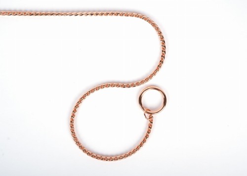 Łańcuszek wystawowy Show Tech Snake Chain - różowe złoto, 40cm x 2,5mm 