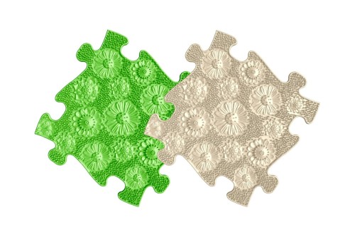 MUFFIK mata ortopedyczna Łąka - limonkowa miękka 