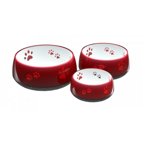 Miska w łapki - Czerwona, Rozmiar S (450 ml)  