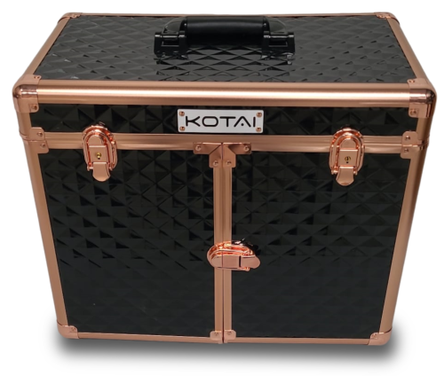 X Trim Case - czarno- złoty pojemny i wygodny kuferek aluminiowy na akcesoria groomerskie - marki KOTAI
