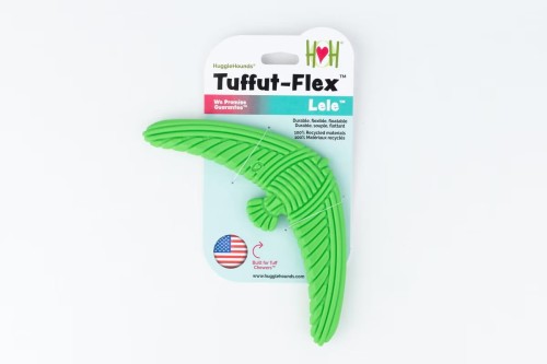 Pływający bumerang dla psa Tuffut- Lele Flex - rozm. S, Zielony, Hugglehounds  