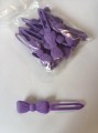 Kokardka do włosów plastikowa z klipsem   – długość  4,5 cm, fioletowa 