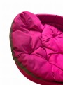 Leżanka owalna SandipetS Doggy - rozmiar  2 (46cmx41cmx16cm), fuksja, z poduchą  