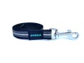 Smycz regulowana Latex leash Szara odblaskowa 2m  Zn