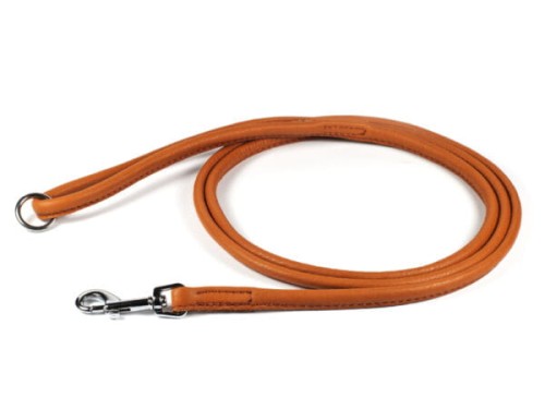 Smycz Skórzana okrągła 150 cm, Ø 4 mm Jasny Brąz 