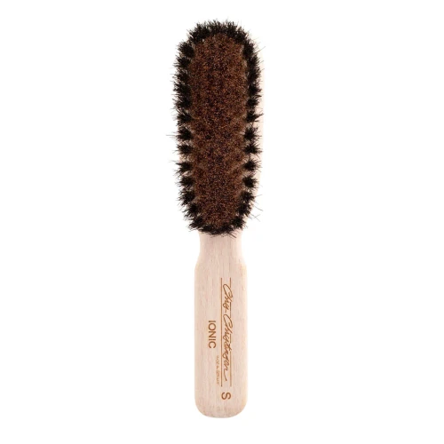 Szczotka z włosia dzika i mosiądzu dla ras krótkowłosych oraz terrierów, Ionic Brass Boar Brush (S/M) - marki Chris Christensen 
