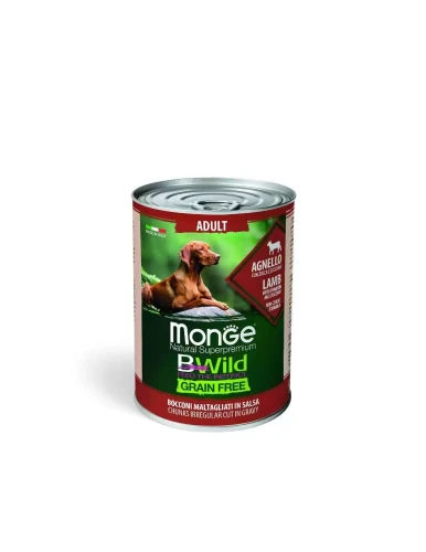 Karma w puszce Jagnięcina z dynią i cukinią  BWILD GRAIN FREE 400g- marki MONGE