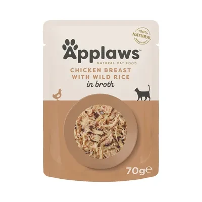 Saszetka dla kota Cat Pouch Pierś z kurczaka z dzikim ryżem w bulionie 70g - marki Applaws