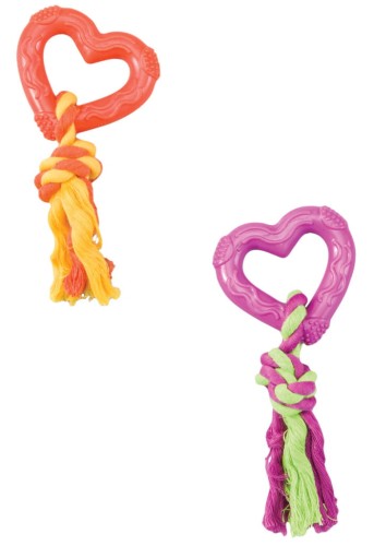 Zabawka dla psa Gumowe serce ze sznurem kolor do wyboru - marki Spot