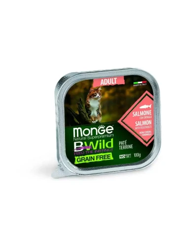 Tacka dla kota BWILD GRAIN FREE CAT Pasztet z Łososiem 100g - marki MONGE