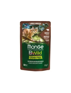 Saszetka dla kota BWILD GRAIN FREE CAT bawół z warzywami 85g - marki MONGE