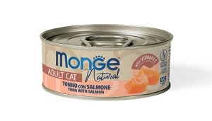 Puszka dla kota NATURAL Tuńczyk z kurczakiem i Łososiem 80g - marki MONGE