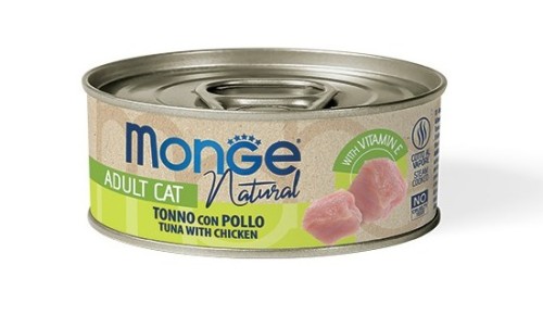 Puszka dla kota NATURAL Tuńczyk żółtopłetwy z kurczakiem 80g - marki MONGE