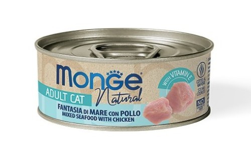 Puszka dla kota NATURAL Owoce morza z kurczakiem 80g - marki MONGE