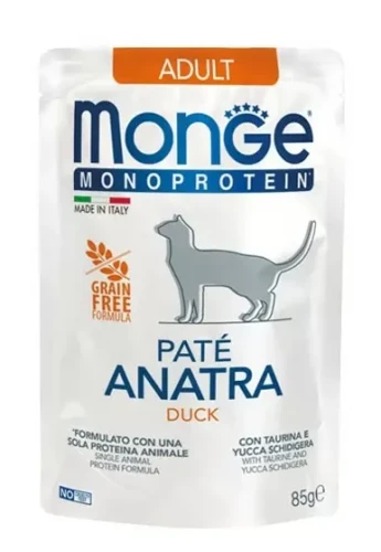 Saszetka dla kota MONOPROTEIN pasztet z kaczki 85g - marki MONGE  