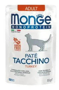 Saszetka dla kota MONOPROTEIN pasztet z indyka 85g - marki MONGE