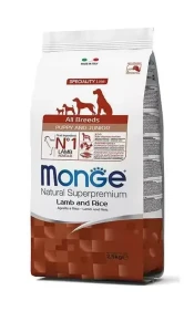 Pełnowartościowa karma PUPPY Adult Jagnięcina z ryżem 2,5 Kg- marki MONGE
