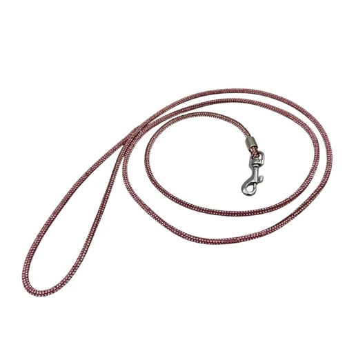 Świecąca Ringówka bawełniana o grubości 4mm, BABY PINK - 120cm 