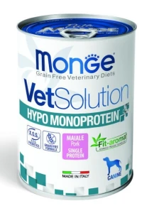 Puszka dla Psa VETSOLUTION DOG- HYPO MONOPROTEIN WIEPRZOWINA 400g  - marki MONGE 