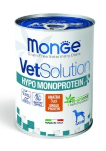 Puszka dla PsaVETSOLUTION DOG- HYPO MONOPROTEIN KACZKA 400g  - marki MONGE 