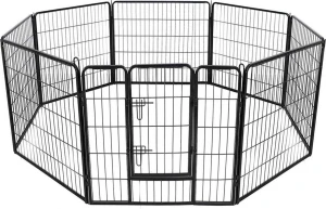 Metalowy kojec Czarny 640cm x 60 cm- 8 elementów - marki Topmast