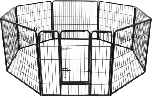 Metalowy kojec Czarny 640cm x 60 cm- 8 elementów - marki Topmast